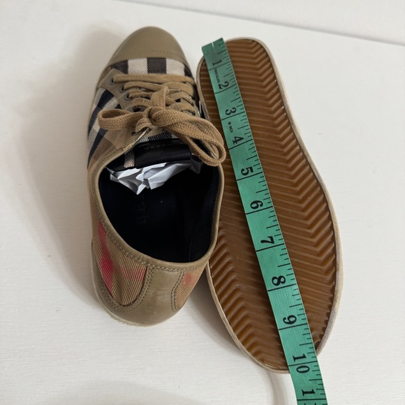 Burberry Nova Check Vulcanized Tan low cut Sneakers sz 39 US 9 Shoes - Picture 14 of 16